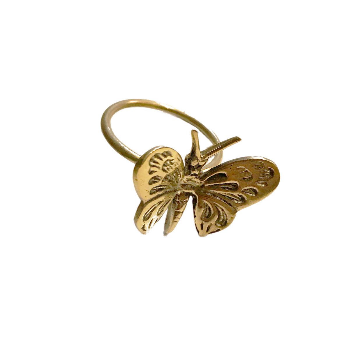 Brass Napkin Ring Butterfly