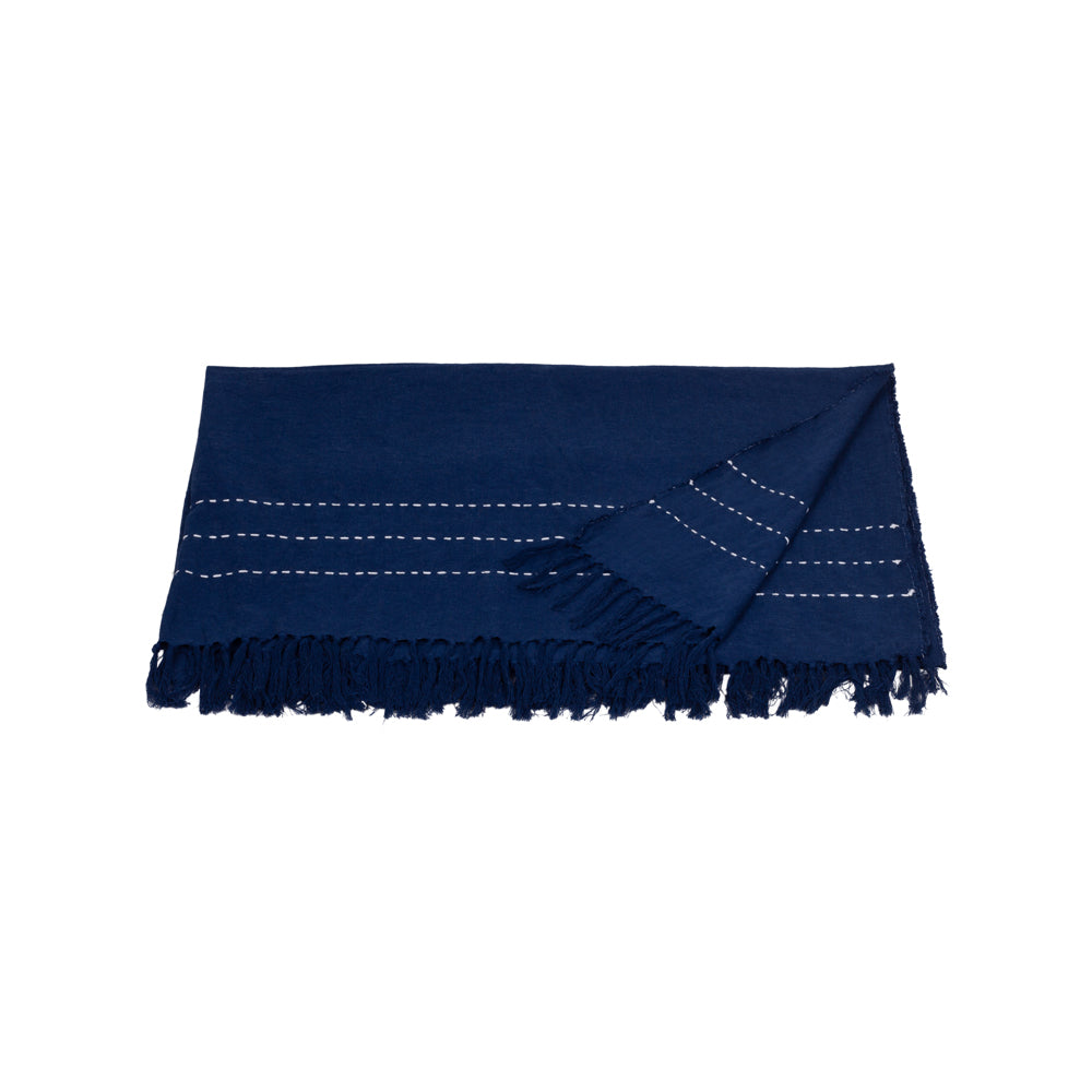 Throw Blue Indigo Amirah Linen