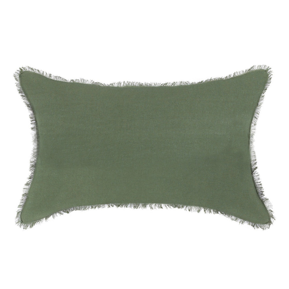 Cushion Green Olive Freya Linen