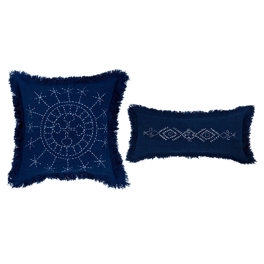 Cushion Blue Navy Amara Berber