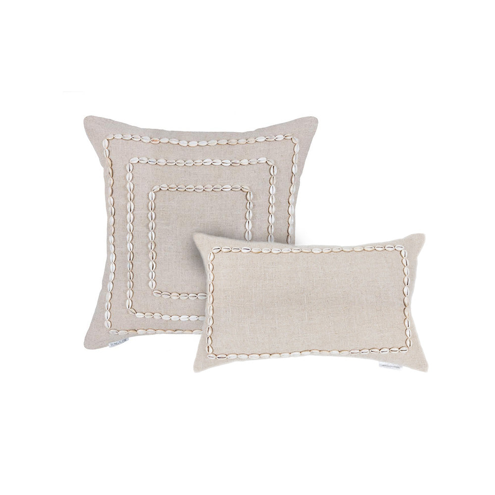 Cushion Natural Cowrie Shell Frame