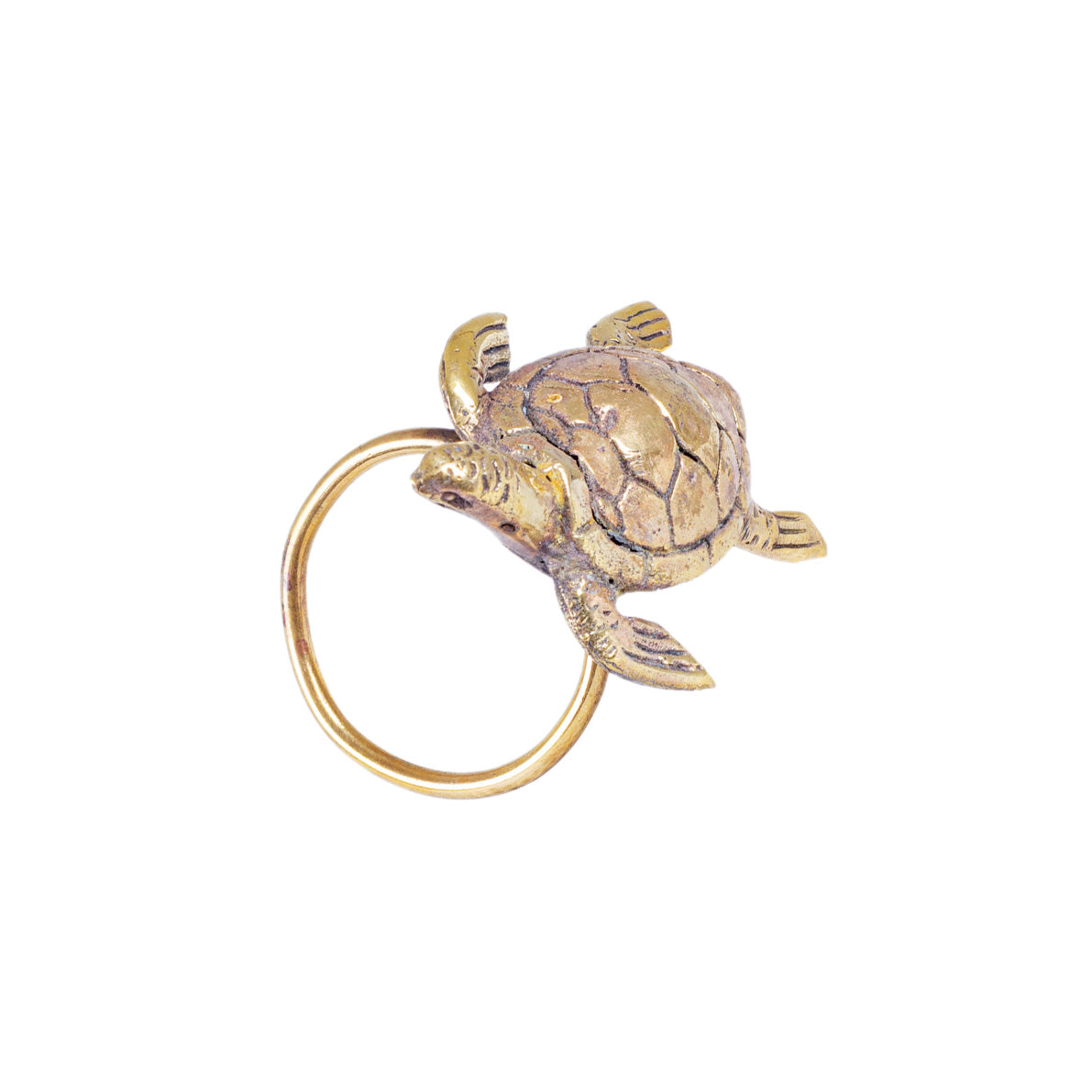 Brass Napkin Ring Turtle