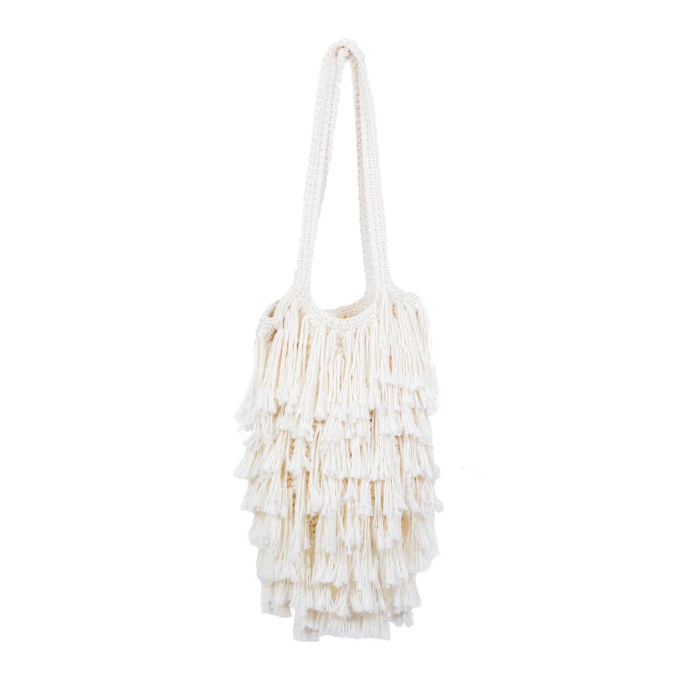 Bag Shagadelic Crochet With Long Tassels