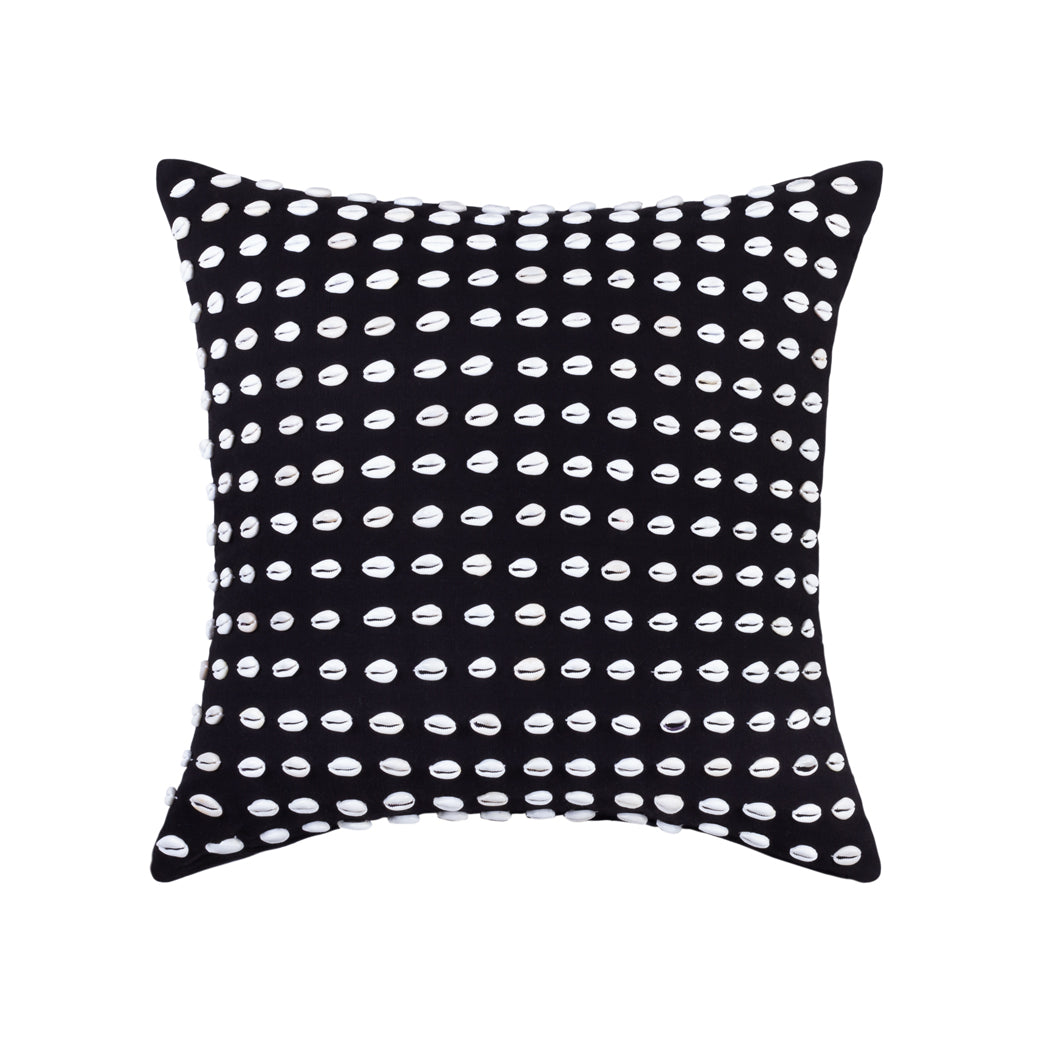 Cushion Black Masai With Shell - 50x50cm