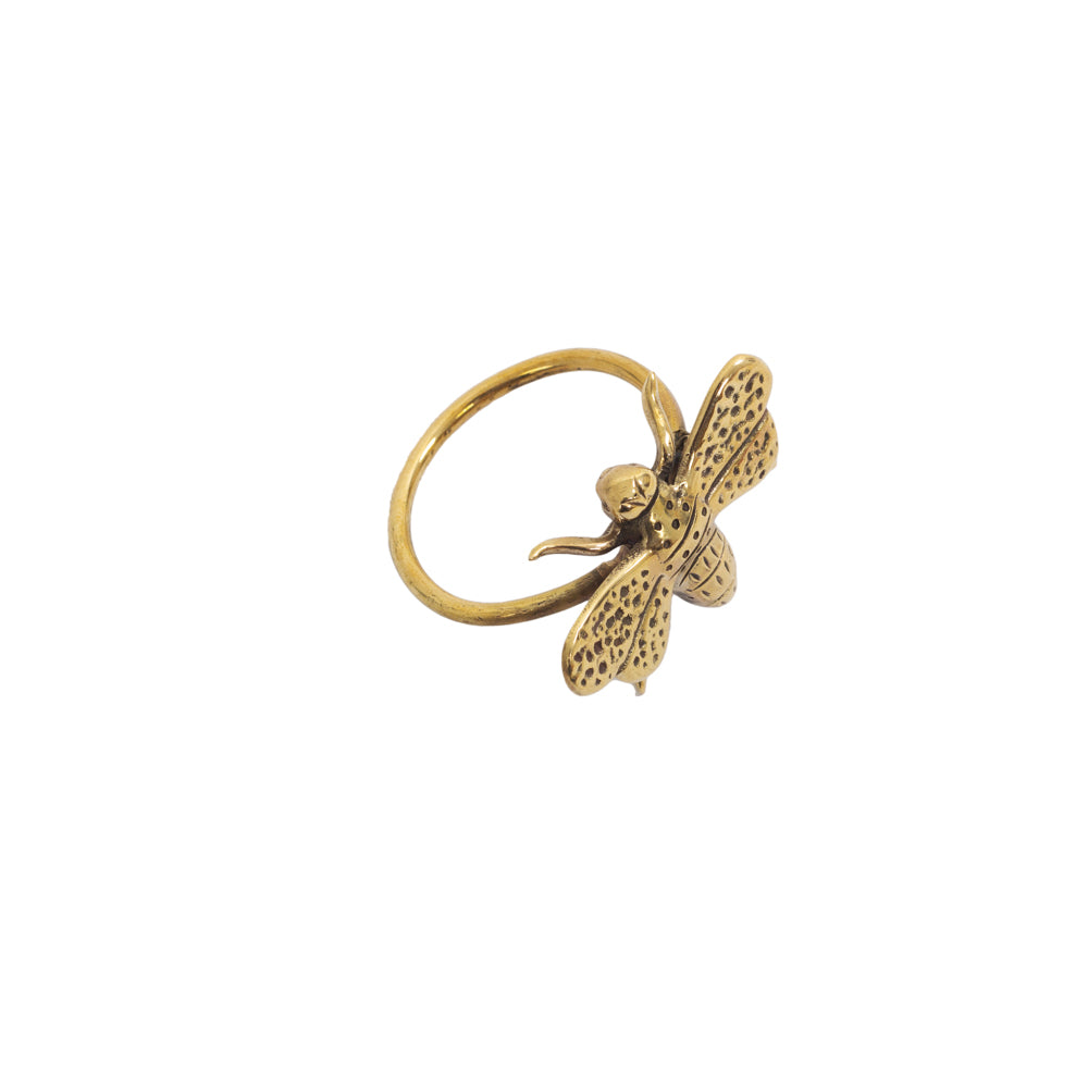 Brass Napkin Ring Honey Bee