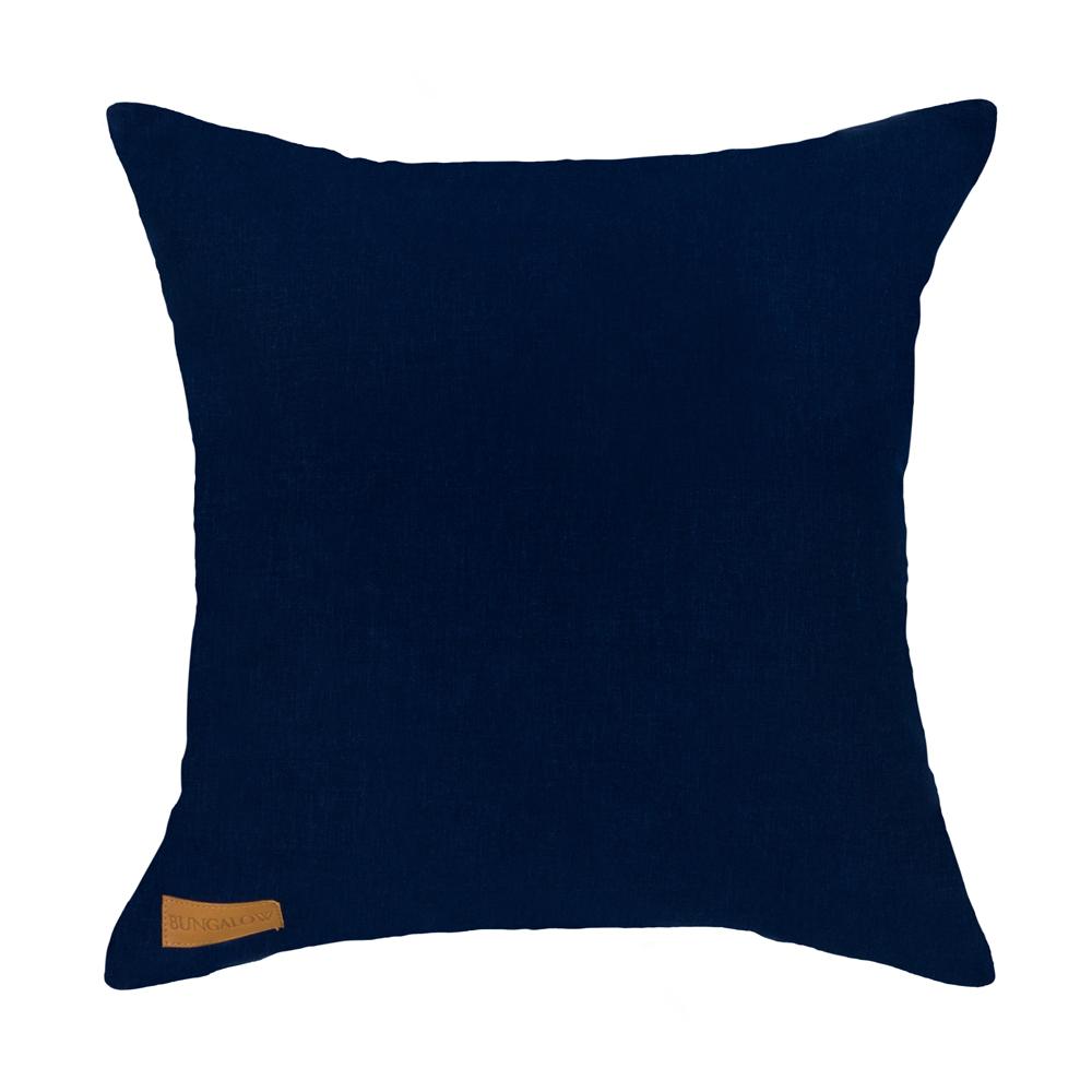 Cushion Blue Navy Half Moon Shibori - 55 x 55 cm