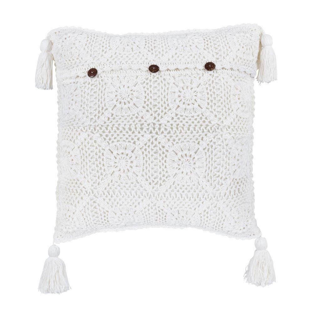 White Natural Crochet - 45 x 45 cm