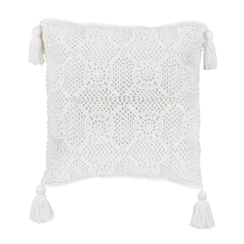 White Natural Crochet - 45 x 45 cm