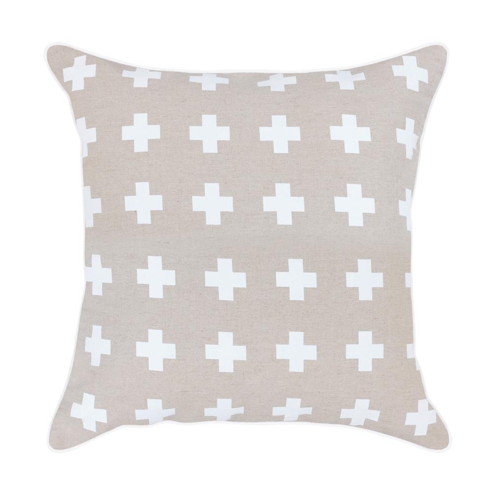 Cushion White Swiss Cross - 55 x 55 cm