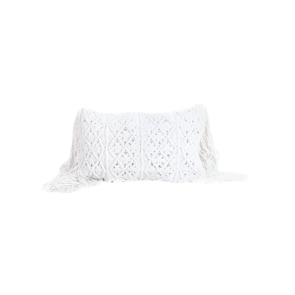 White Boho Luxe Lotus - 55 x 35 cm