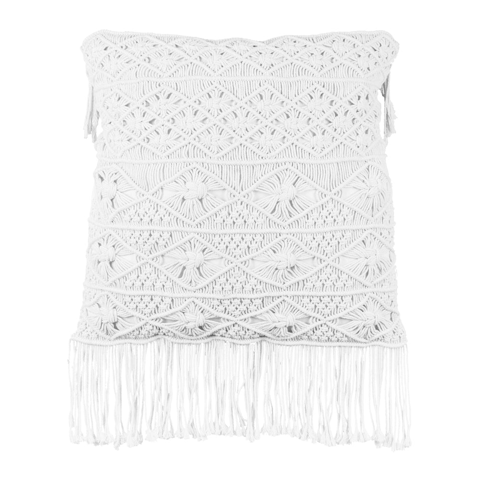 White Boho Luxe Lotus - 45 x 45 cm